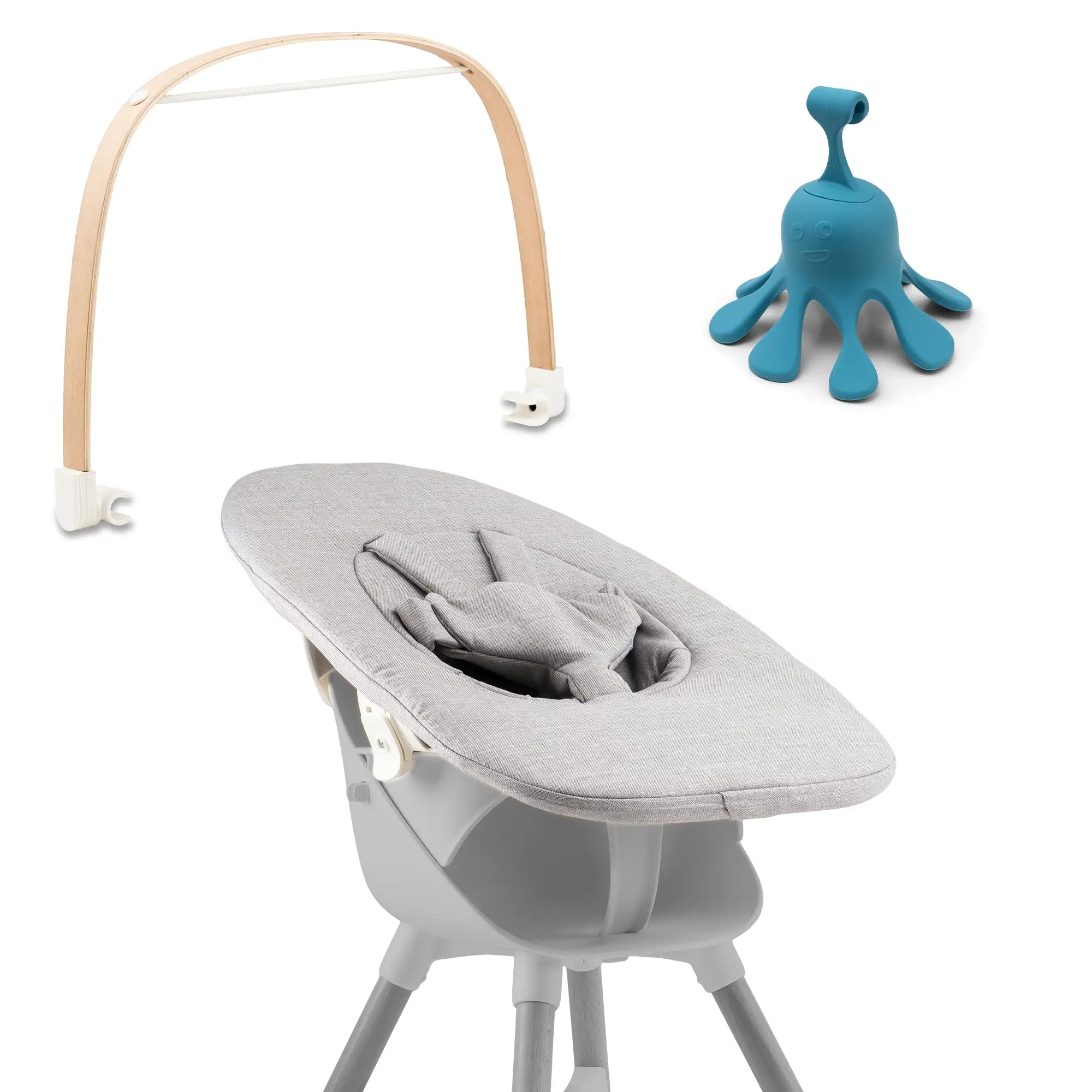 Ziza Newborn grey Spielbuegel vanilla Spielzeug Octo lagoon