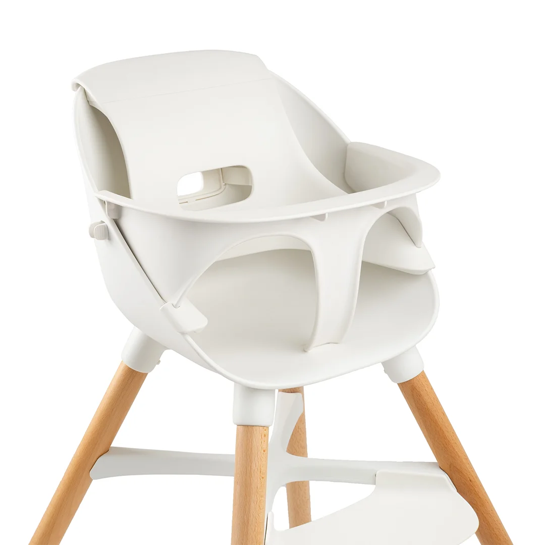 Ziza Hellblaues Hochstuhlkissen Aus Baumwolle - Waschbar Mit Druckknöpfen