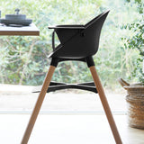 High chair with harness