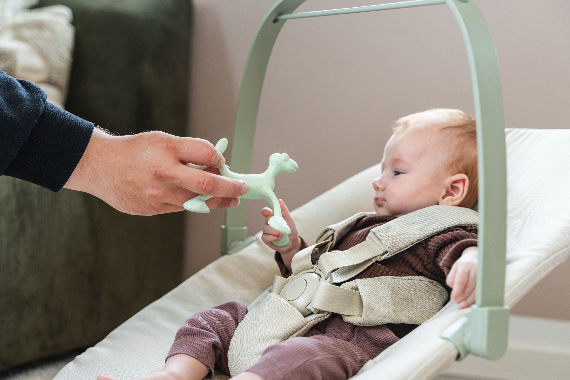 Baby Spielzeug Silikon grün