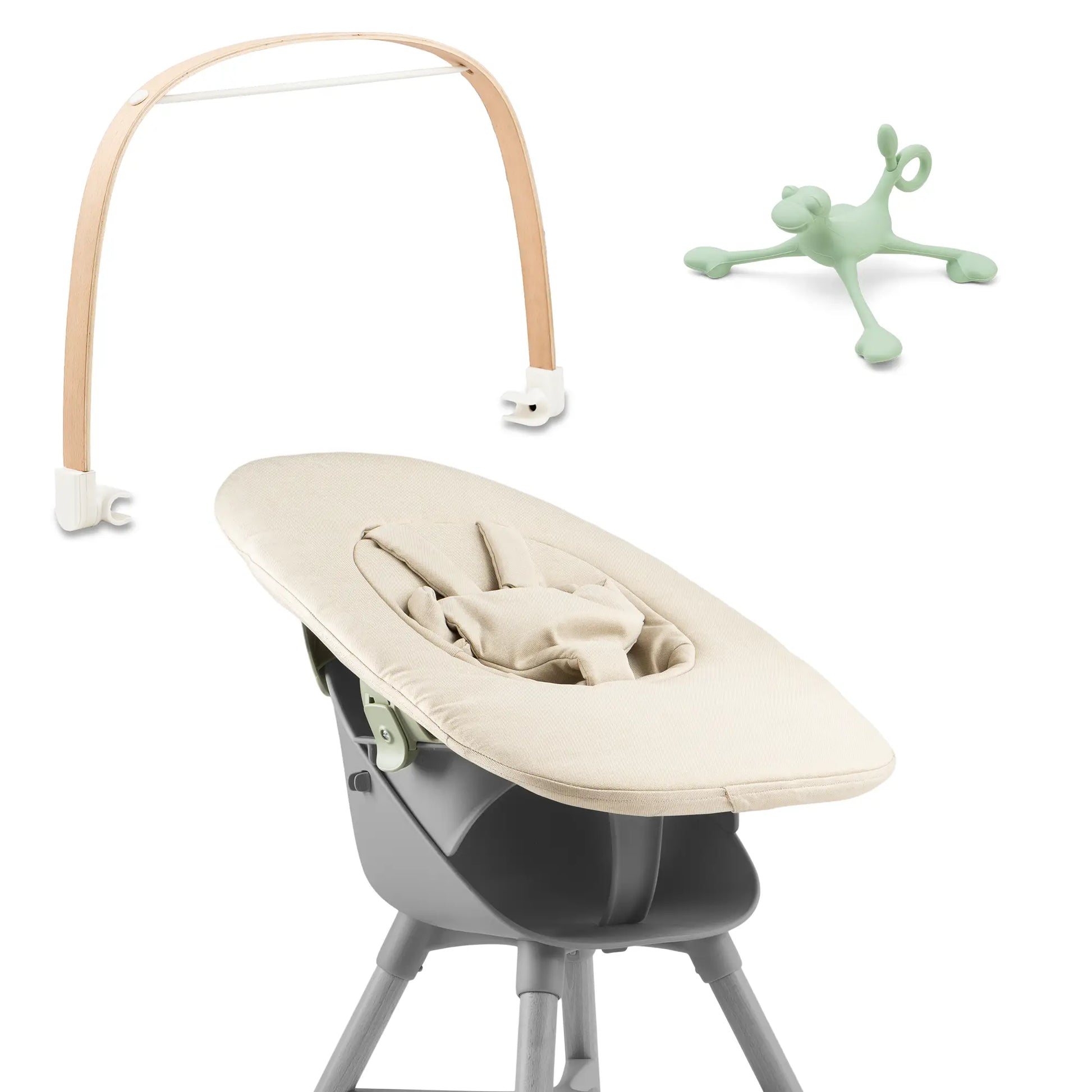 Ziza Newborn beige Spielbuegel vanilla Spielzeug Spiro jade