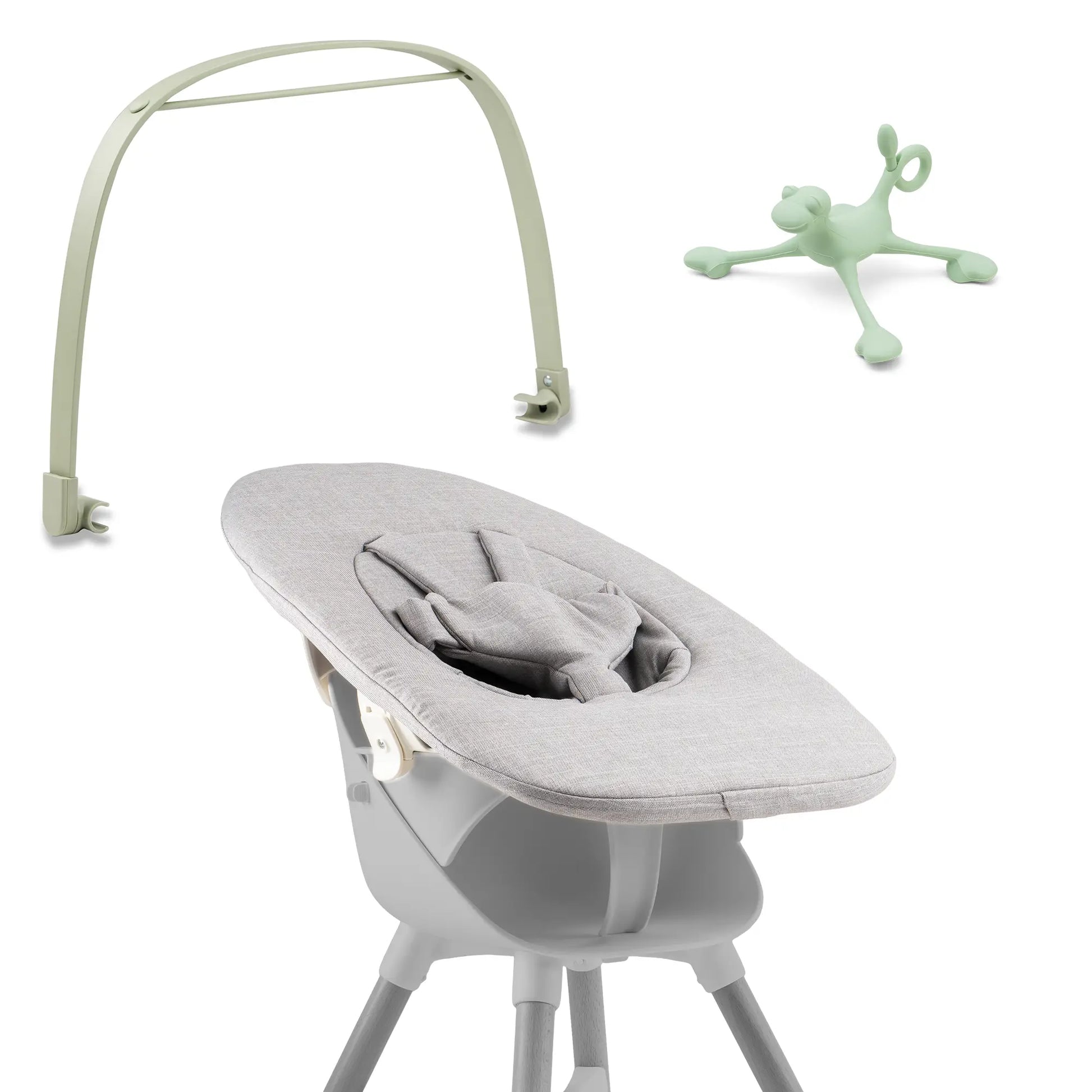 Ziza Newborn grey Spielbuegel olive Spielzeug Spiro jade