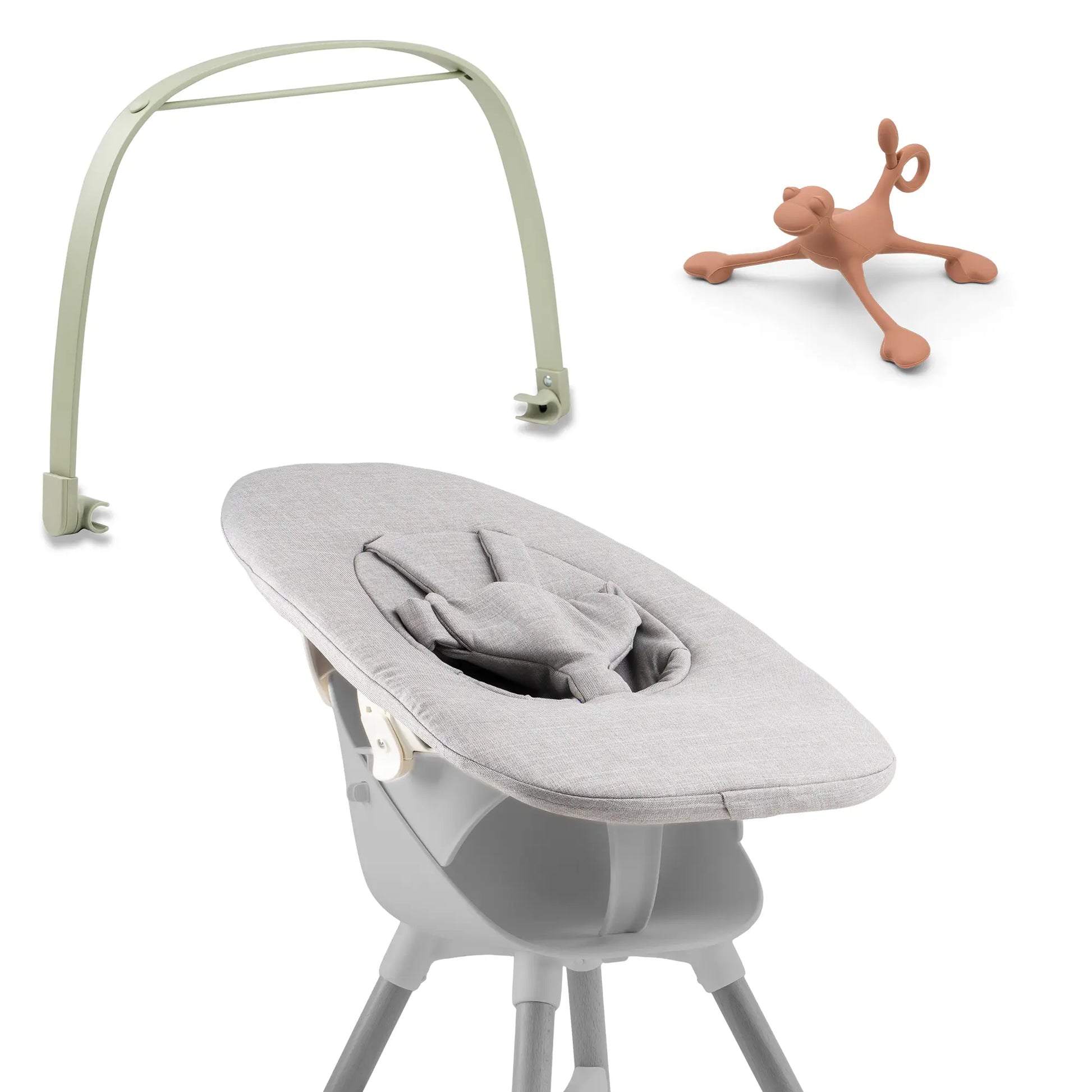 Ziza Newborn grey Spielbuegel olive Spielzeug Spiro sienna