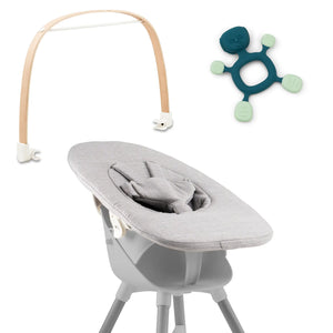 Ziza Newborn grey Spielbuegel vanilla Spielzeug Happy