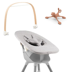 Ziza Newborn grey Spielbuegel vanilla Spielzeug Spiro sienna