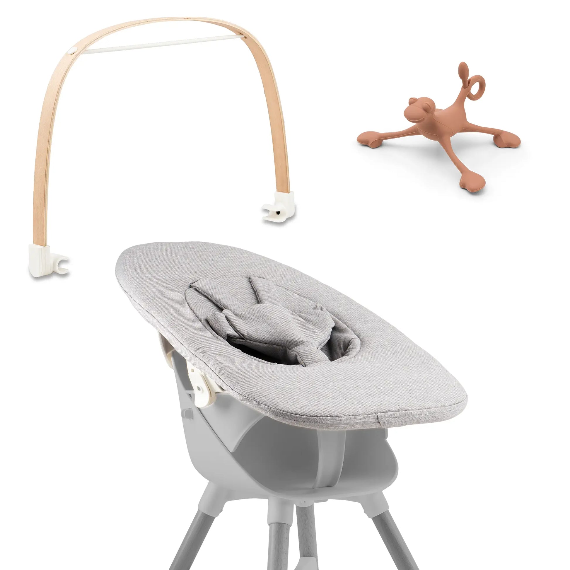 Ziza Newborn grey Spielbuegel vanilla Spielzeug Spiro sienna